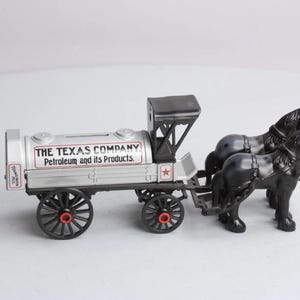 HUCHA - Ertl Texaco Caballo y Camión Cisterna Edición Limitada 1/25 Coleccionable de Metal Fundido - Serie #8 (1991)