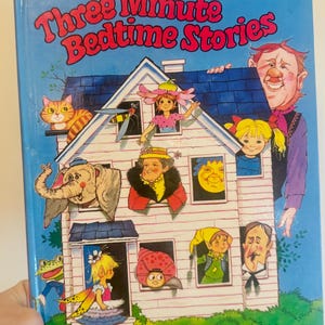 Three Minute Bedtime Stories (1985) Vintage Children’s Hardcover Book & Sleeping Aid