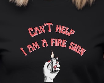 Camiseta del signo del zodiaco de fuego, camiseta de astrología, camiseta de Aries, camiseta de Leo, camiseta de Sagitario, zodíaco retro, vintage, regalo de cumpleaños, camiseta del horóscopo 2025
