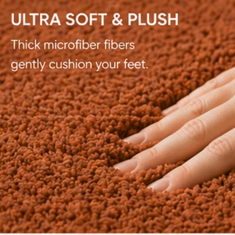 Solid Mat Solid Terracotta Bath Mat | Non-slip Memory Foam Bathroom Rug - Etsy