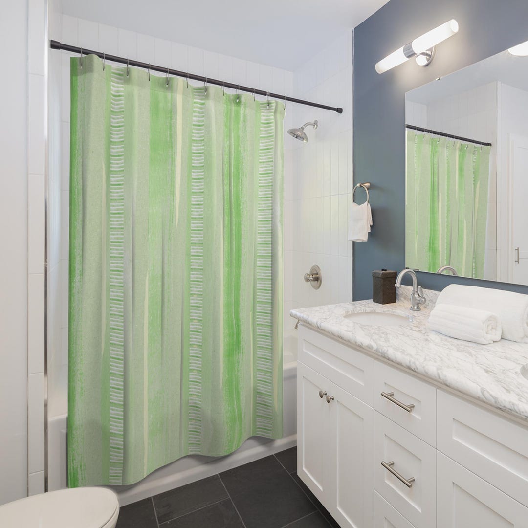 Sitemapcdatahttpabckniqoocomgreen Striped Shower Curtain