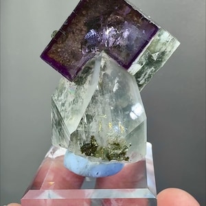 Purple Fluorite and Crystal, Fluorite Mineral Specimen, Fine Mineral, High Quality Mineral Collectors, Crystal Fluorite, Specimen Collectors