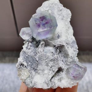 Natural Purple Phantom Fluorite comes from Fujian,China 50*30*70MM