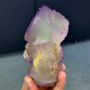 Natural Purple Edged Cubic Fluorite comes from Guizhou,China 110*60*50MM
