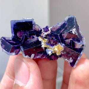 Natural Purple Phantom Fluorite comes from Yindu,Neimenggu 40*25*10MM