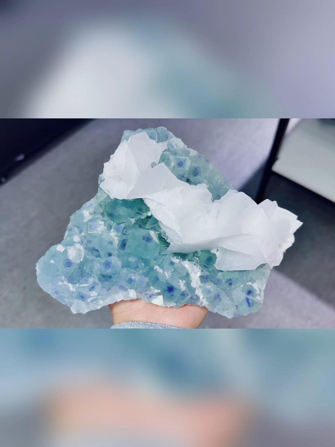 Natural Phantom Fluorite and Flaky Calcite Symbiosis Comes From Fujian ...