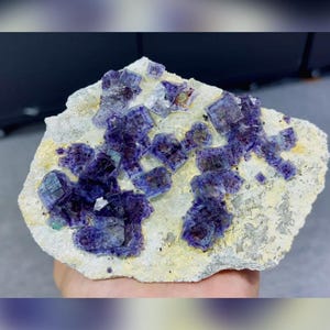 Natural Purple Phantom Fluorite comes from Yindu,Inner Mongolia 140*100*30MM