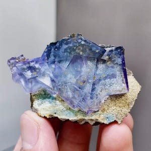 Natural Purple Phantom Fluorite comes from Yaogangxian,Hunan 50*30*25MM