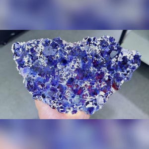 Natural Purple Phantom Fluorite comes from Yindu,Inner Mongolia 230*130*40MM