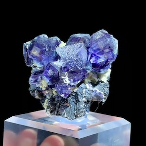 Natural Purple Phantom Fluorite coexists with Mica comes from Yindu,Inner Mongolia 60*30*45MM