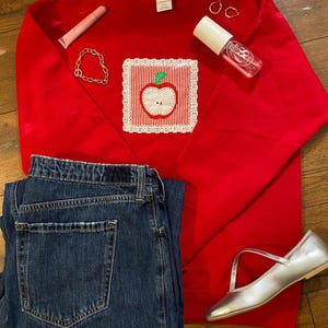 Patchwork Sweatshirt: Apple