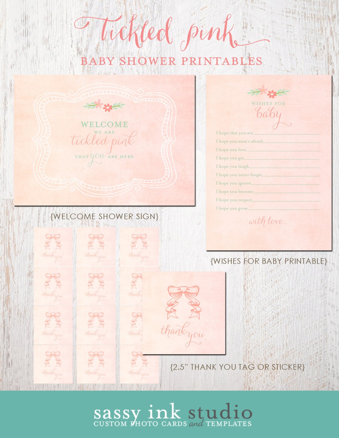 Baby Shower Printables Baby Shower Favor Baby Shower Thank - Etsy