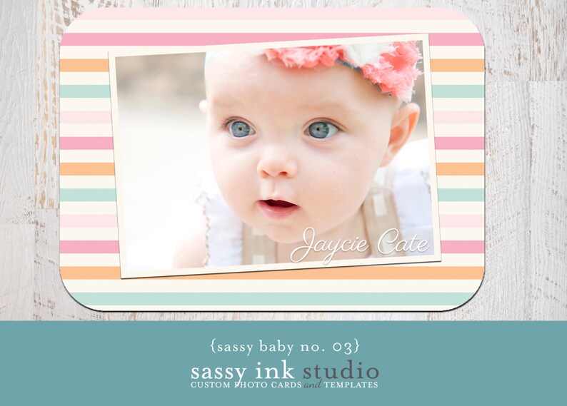 Download Paper Party Supplies Announcements Baby No 03 Baby Announcement Template Photo Birth Announcement Baby Girl Birth Announcement
