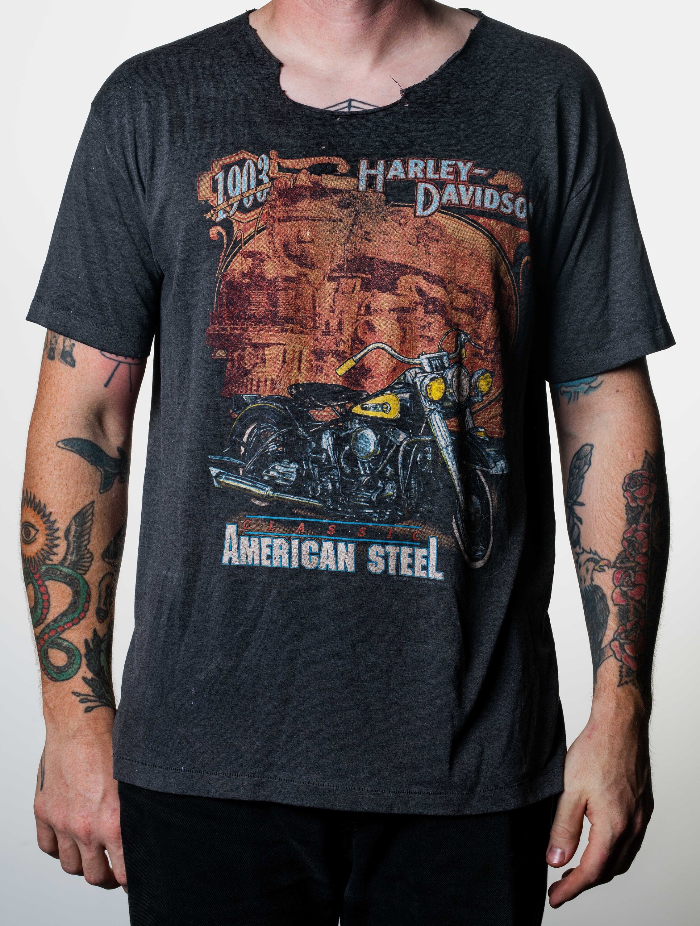 Vintage Destroyed Harley Davidson Shirt 