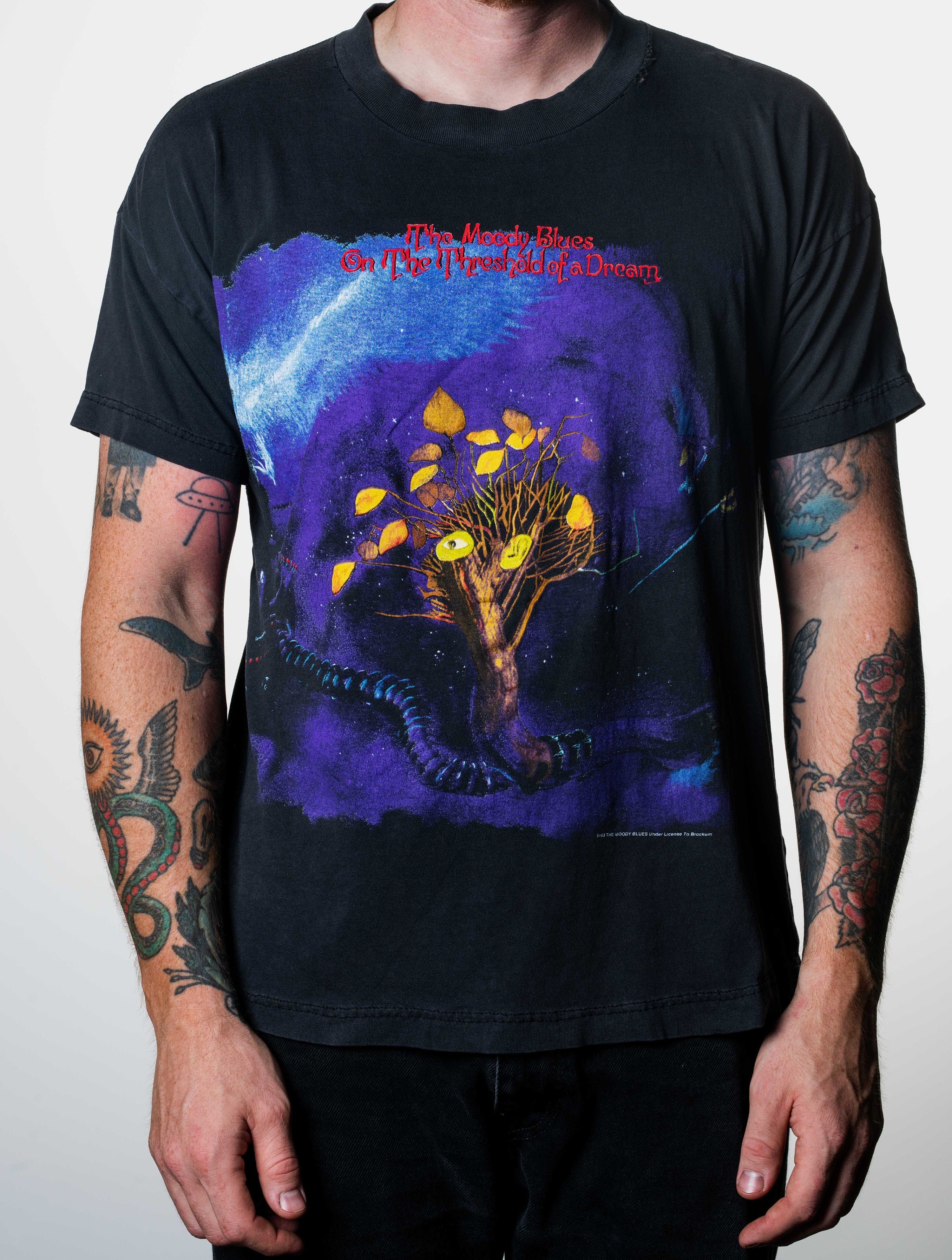 90s Moody Blues ムーディーブルース プリント Tシャツ L 黒