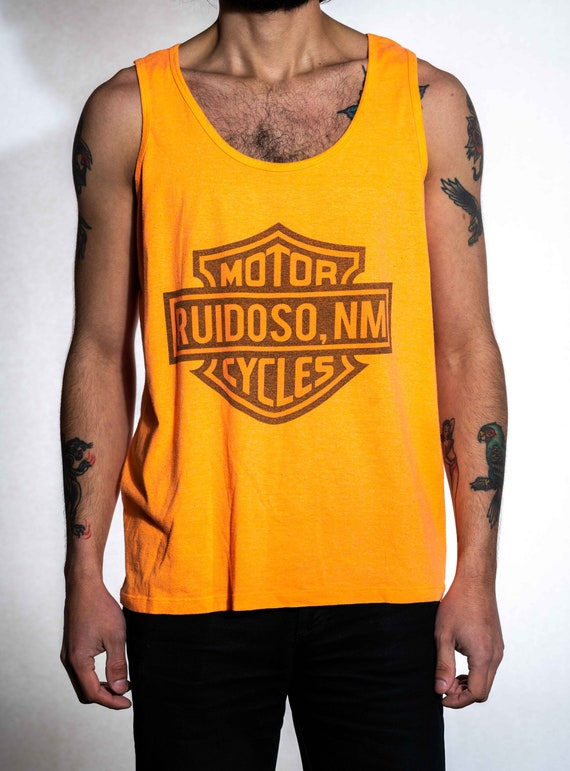 Vintage Orange Harley Davidson Tank Top