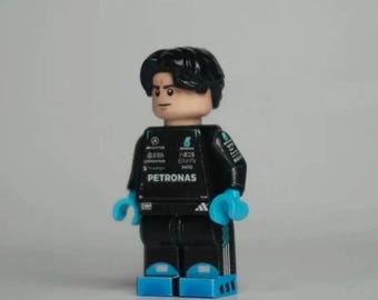 Kundenspezifische George Russel Mercedes F1 Minifigur - UV gedrucktes Formel-1-Sammlerstück
