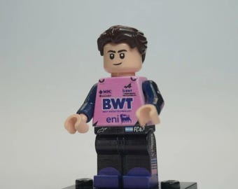 Figur Franco Colapinto Alpine F1 - Minifigur LEGO® Custom Impression UV, Cadeau Fan Formule 1, Pièce de Collection Faite Main