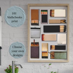 Matchbook Poster Template,Custom Matchbook Art,Blank Matchbook Digital Download,DIY Matchbox Template,Aesthetic Design,Personalized Gift