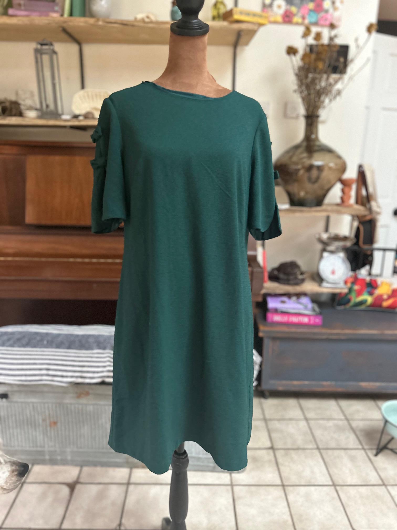 Vince Camuto Emerald Green Bow Sleeve Shift Dress  Size 8 | Classic  Holiday Party Dress | Minimalist Vintage-inspired Style - Etsy Israel