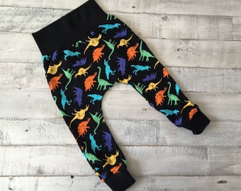 Baby Pants, Harem Pants, Baby Joggers, Cotton Pants, Dinosaurs