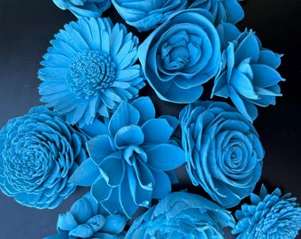 Sola Wood Flowers, Blue Wood Flowers, Forever Flowers, DIY Crafts