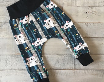 Baby Pants, Harem Pants, Baby Joggers, Cotton Pants, Pandas