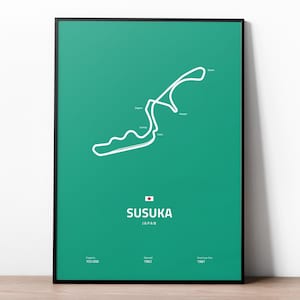 Susuka F1 Poster, Formula 1 Poster, F1 Merch, F1 Wall Art, Formula One, Boys Room Decor, Sport Poster, Formula 1 Gift