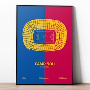 Barcelona Poster, Football Prints, Stadium Poster, Soccer Wall Art, Boys Room Decor, Sport Poster, Football Gifts For Boys