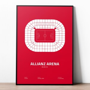 Bayern Munich Poster, Football Prints, Stadium Poster, Soccer Wall Art, Boys Room Decor, Sport Poster, Football Gifts For Boys