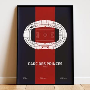 PSG Poster, Paris Saint-Germain Football Prints, Stadium Poster, Soccer Wall Art, Boys Room Decor, Sport Poster, Football Gifts For Boys