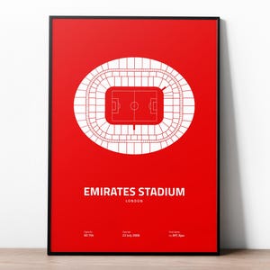 Arsenal Poster, Arsenal Gifts, Football Prints, Stadium Poster, Soccer Wall Art, Boys Room Decor, Sport Poster, Football Gifts For Boys