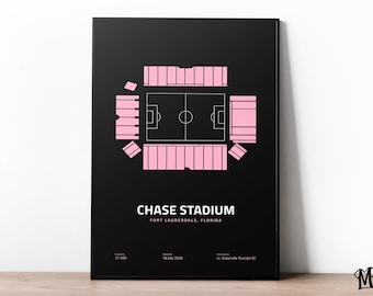 Inter Miami Poster, Football Prints, Stadium Poster, Soccer Wall Art, Boys Room Decor, Sport Poster, Football Gifts For Boys