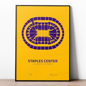 Lakers Poster, Los Angeles Print, NBA Poster, Stadium Poster, Basketball Poster, Boys Room Decor, Sport Poster
