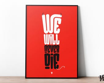 Pôster do Manchester United, impressões de futebol, pôster de estádio, arte de parede de futebol, decoração de quarto de meninos, pôster de esporte, presentes de futebol para meninos