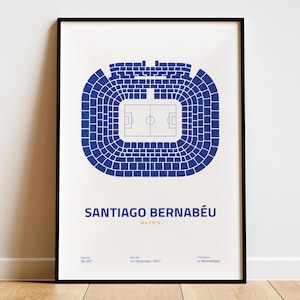 Real Madrid Poster, Madrid Football Prints, Stadium Poster, Soccer Wall Art, Boys Room Decor, Sport Poster, Football Gifts For Boys