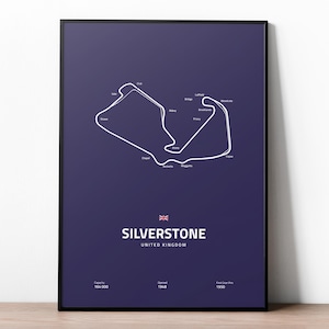 Silverstone F1 Poster, Formula 1 Poster, F1 Merch, F1 Wall Art, Formula One, Boys Room Decor, Sport Poster, Formula 1 Gift