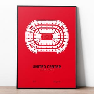 Blackhawks NHL Arena Karte, NHL Poster, Stadion Poster, Jungenzimmer Dekor, Sport Poster, Hockey Geschenke, Hockey Karte, Hockey Geschenke für Jungen