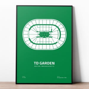 Boston Celtics Poster, NBA Poster, Stadium Poster, Basketball Poster, Boys Room Decor, Sport Poster