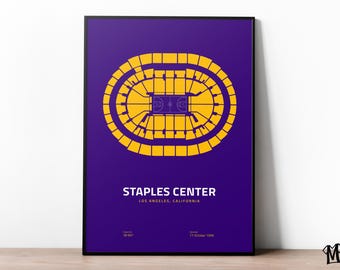 Lakers Poster, Los Angeles Print, NBA Poster, Stadium Poster, Basketball Poster, Boys Room Decor, Sport Poster