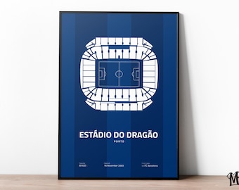 Porto Poster, FC Porto Football Prints, Stadium Poster, Soccer Wall Art, Boys Room Decor, Sport Poster, Football Gifts For Boys