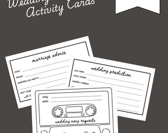 Wedding/Engagement Activity Cards
