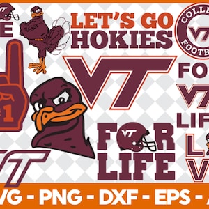 Cut File for Cricut & Silhouette, Hokies Sublimation, Football Svg, Digital Files, Svg For Cricut, Layered svg, Hokies SVG Bundle, game day