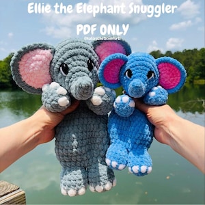 Elephant | Snuggler | Safari | Crochet Pattern | Beginner Friendly