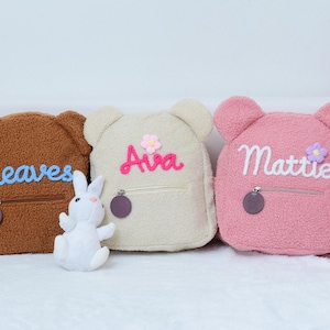 Sac à dos personnalisé pour tout-petit pour bébé, cadeau de Noël pour elle, cadeau d'anniversaire, sac à dos avec nom, cadeaux pour bébé