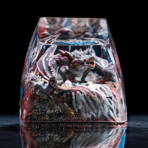 Dragon Artisan Keycap, Resin Epoxy Keycaps, Gaming Decor, ESC Keycap Cherry MX Mechanical Keyboard, Gamer Gift, Handmade Gift For Him