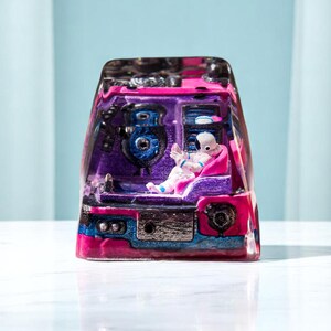 Astronaut Space Artisan Keycap, Galaxy Epoxy Keycaps, Keycaps Set, Gaming Decor, ESC Keycap Cherry MX Keyboard, Handmade Gift For Friend
