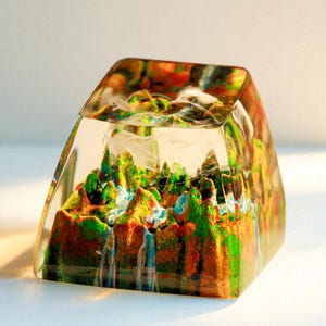 Autumn Artisan Keycaps Resin, Japanese Keycap, Custom Keycap, ESC Keycap For Cherry MX Mechanical Keyboard, Gaming Decor, Handmade Gift