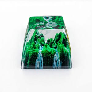 Mystery Forest Artisan Keycaps, Custom Resin Keycaps, ESC Keycap Cherry MX Mechanical Keyboard, Gaming Keycap Set, Handmade Gift For Him