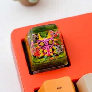 Mask Artisan Keycap, Shield Resin Keycaps, Keycaps Set Anime, Gaming Decor, ESC Keycap Cherry MX Mechanical Keyboard, Handmade Gift For Him